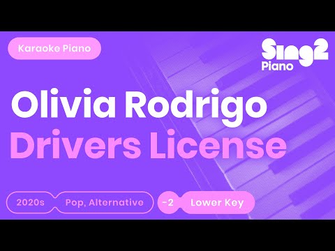 Olivia Rodrigo - drivers license (Lower Key) Karaoke Piano