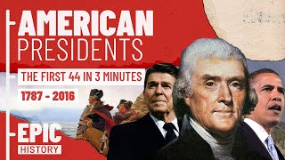 The First 44 American Presidents in 3 minutes