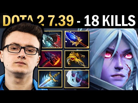 Drow Ranger Gameplay Miracle with Manta and 18 Kills - Dota 7.39