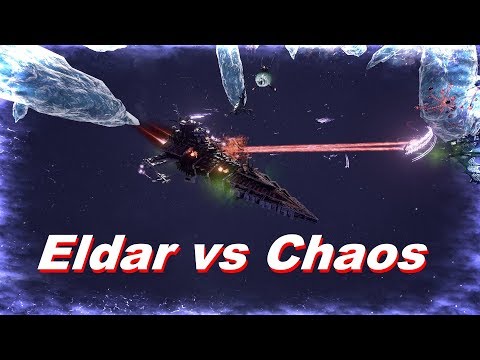 Eldar vs Chaos! Rank 79, Heroic Difficulty, 1500 Points - Battlefleet Gothic Armada