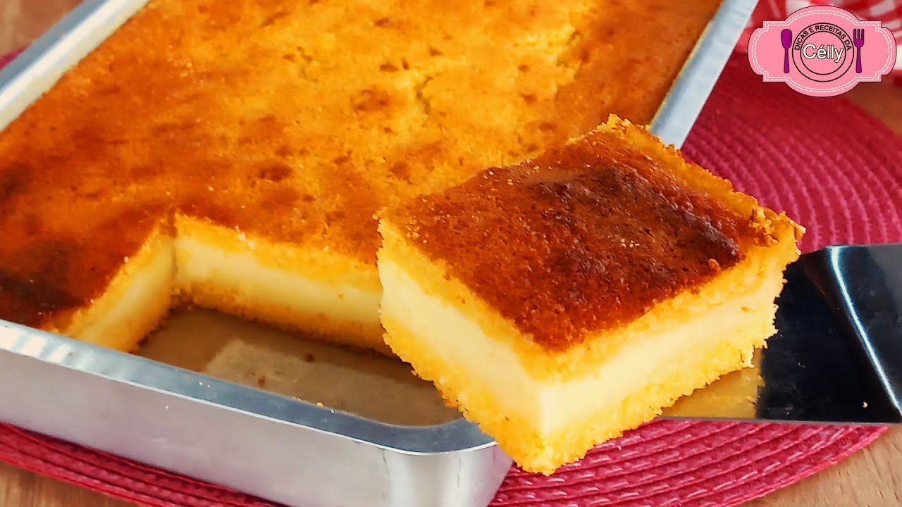 BOLO DE FUBA QUE JA SAI RECHEADO DO FORNO