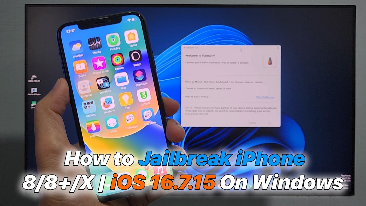 How to Jailbreak iPhone 8 /8+X |  iOS 16.7.15 On Windows