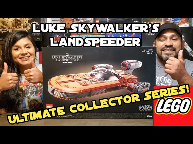 Vídeo relacionado con LEGO Star Wars Landspeeder 75341 de Luke Skywalker, kit de construcción de la Ultimate Collector Series de Star Wars para adultos, incluye sable de luz de Luke Skywalker y minifigura C-3PO, idea de