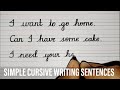 simple cursive writing sentences//cursive handwriting//cursive handwriting practice//handwriting