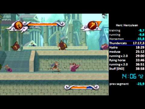 Disney's Hercules: Action game any% HERCULEAN difficulty in 34:47
