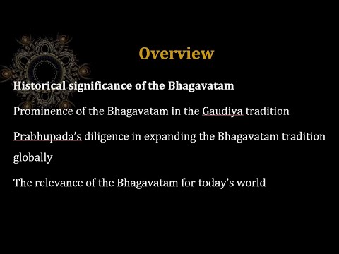 Appreciating Prabhupada's presentation of the Bhagavatam part 1 - Chaitanya Charan