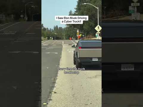 I Saw Elon Musk Driving a Cyber Truck!! #Shorts