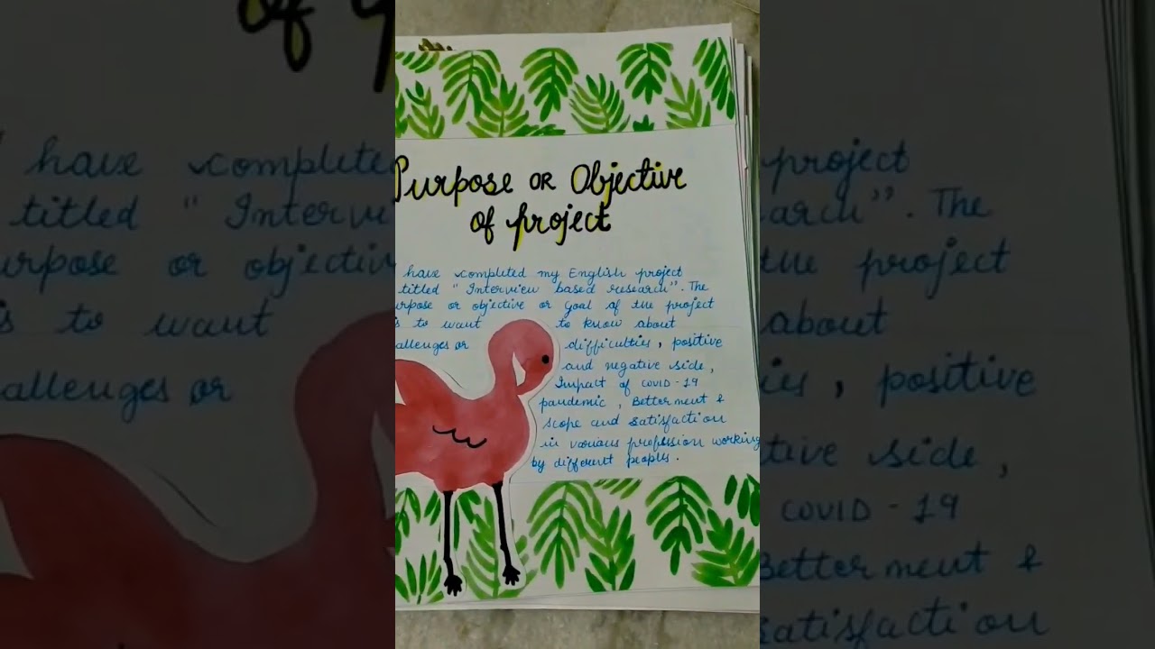 Interview based research English project # project decoration ideas