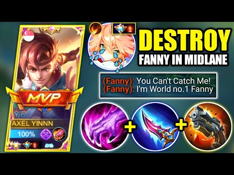 YIN VS FAST HAND FANNY | BEST ONESHOT BUILD TO COUNTER PRO FANNY IN MIDLANE | MOBILE LEGENDS