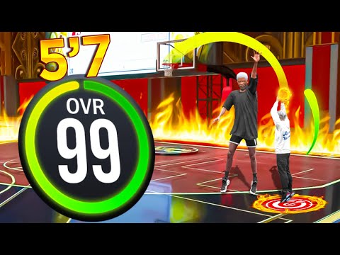 LEGEND 5'7 SHARPSHOOTER DOMINATES THE COMP STAGE 1V1 COURT in NBA 2K24! BEST POINT GUARD BUILD!