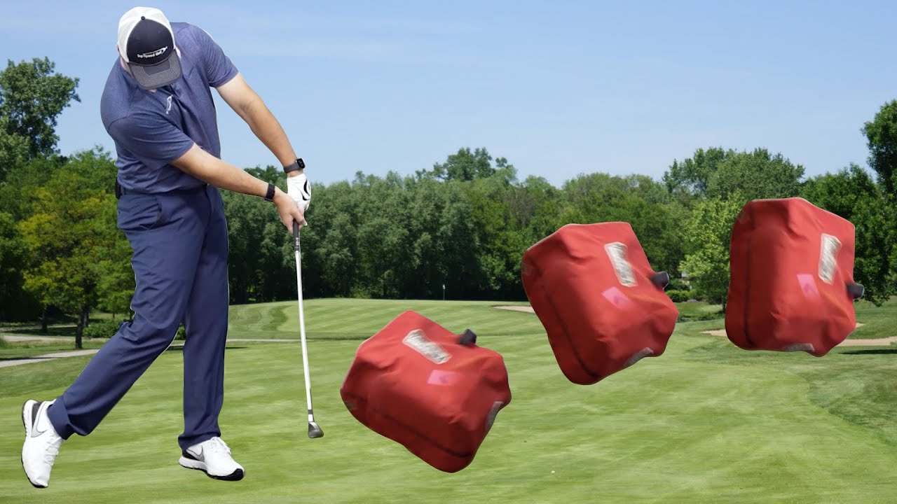 Golf Impact Bag Cube Smash Bag-OLE ANDIGO Seam Reinforcement Golf Impact  Bags， Waterproof and Durable Hitting Bag,Golf Swing Trainer for Swing
