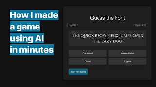 Download the video "How I made a simple JS game using AI in minutes"