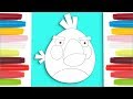 How To Draw And Coloring Angry Birds Step By Step With Colouring Pages For Children