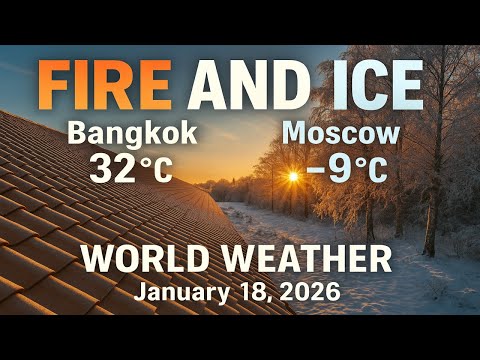 ☀️🌡️🌨️ Shocking 41°C Global Weather Gap: Moscow vs Bangkok, January 18, 2026! 😱