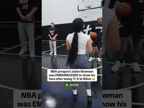 NBA prospect Julian Newman was EMBARRASSED to show his face 😯😭 #n3on #juliannewman #nba