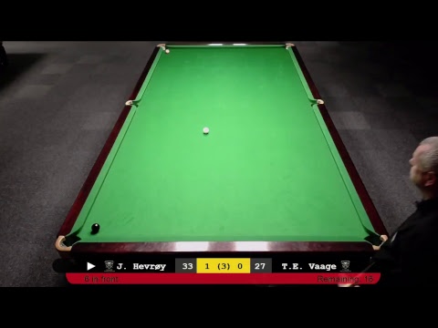 Jan Hevrøy - Thor Egil Vaage, Stord Snookerserie 1. divisjon Hausten 2017