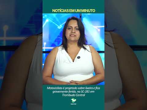Trombudo Central: Jovem de 20 anos fica em estado grave após ser projetado sobre lixeira