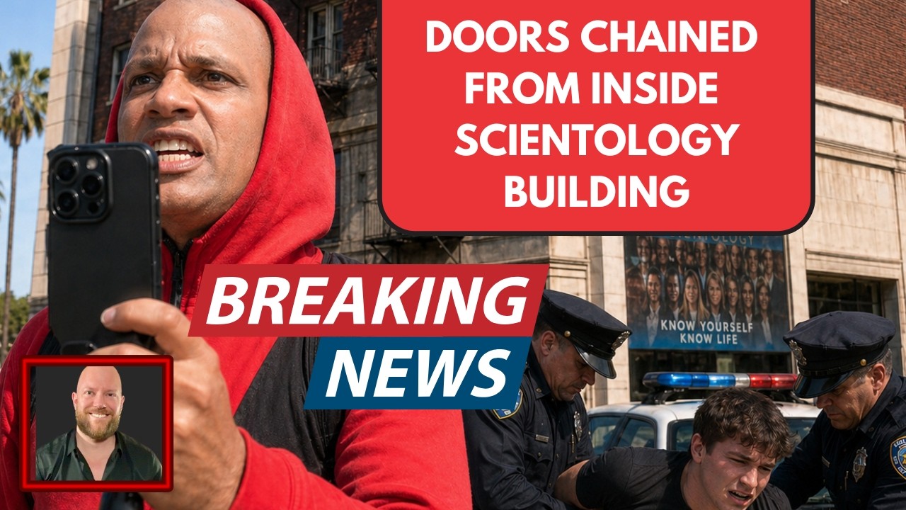 Scientologist BARRICADED in Building! Scientology Audit Streets LA Shares Details LIVE