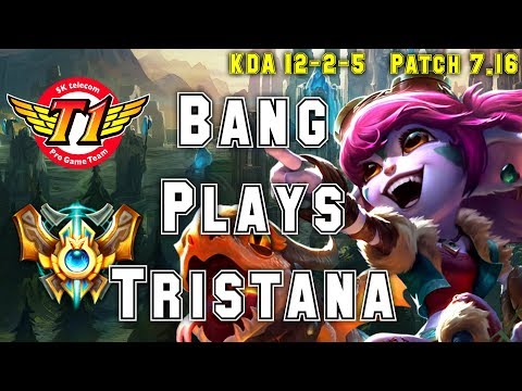 SKT T1 Bang Plays TRISTANA vs VARUS Adc - S7 Ranked | Patch 7.16