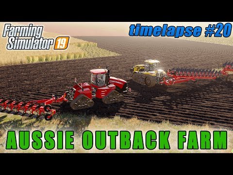 Big fields, big equipments | Farming simulator 19 | Aussie Outback Australia Farm | Timelapse #20