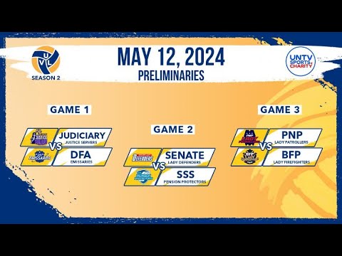 LIVE FULL GAMES: UNTV Volleyball League Season 2 Prelims at Paco Arena, Manila May 12, 2024