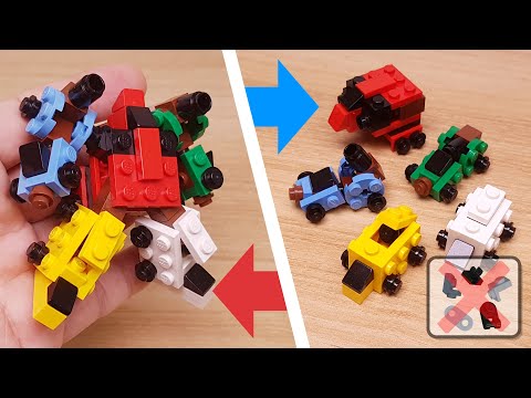 Micro LEGO brick combat vehicles transformer mech - Titan V