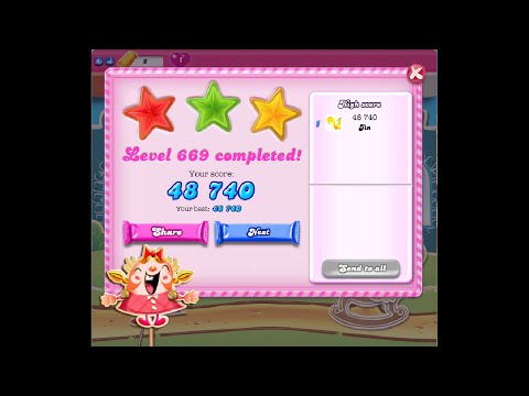 Candy Crush Saga Level 669   ★★★   NO BOOSTER