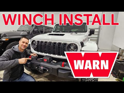 Warn Winch Install HOW TO DIY 2024 Jeep Wrangler Rubicon JL 392