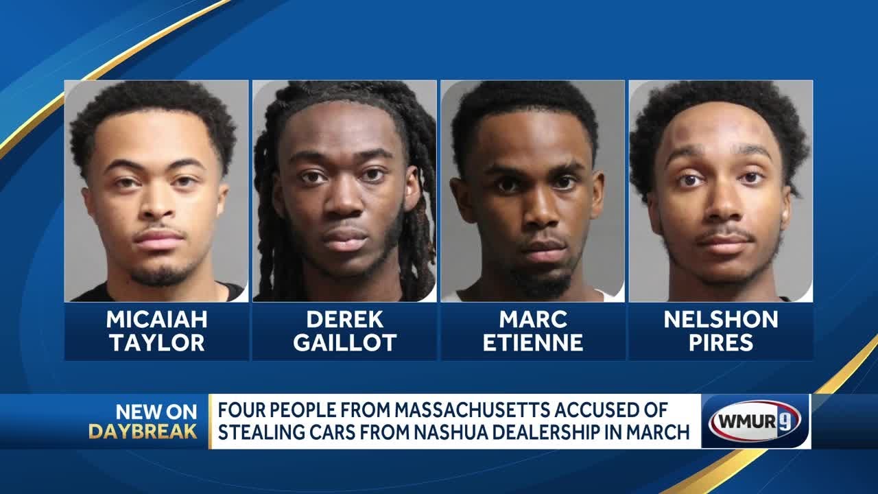 4 people from Massachusetts accused of stealing cars from Nashua dealership in March