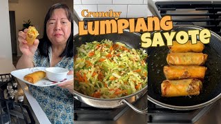 Lumpiang Sayote with Cabbage and Sitaw | Meatless