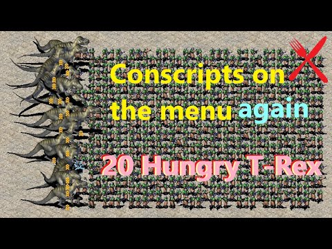 Making 20 T-Rex *Angry* (Fully Upgraded): Red Alert 2