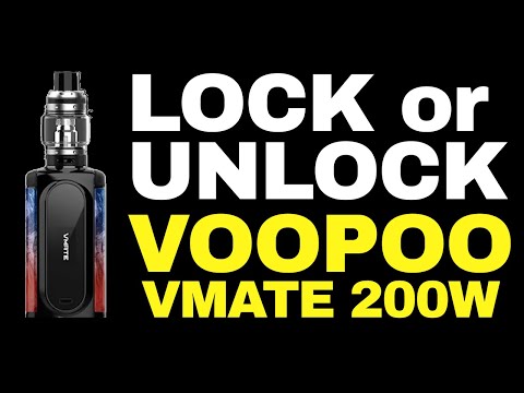 Part of a video titled Voopoo Vmate 200W - How to Lock / Unlock the Fire Button - YouTube