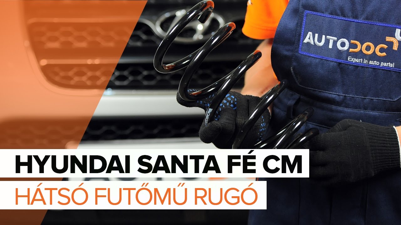 Hátsó futómű rugó-csere Hyundai Santa Fe CM gépkocsin – Útmutató