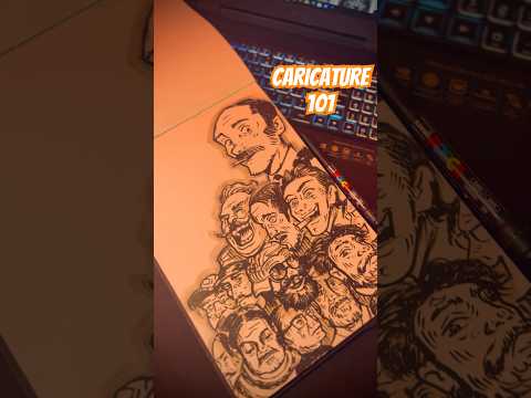 Caricature 101: Faces with drama #art #illustrationnation #caricature #illustration #artist #shorts