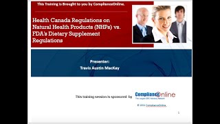 Health Canada Regulations on NHP vs. FDA