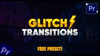 Download Free Glitch Transitions Pack for Premiere Pro
