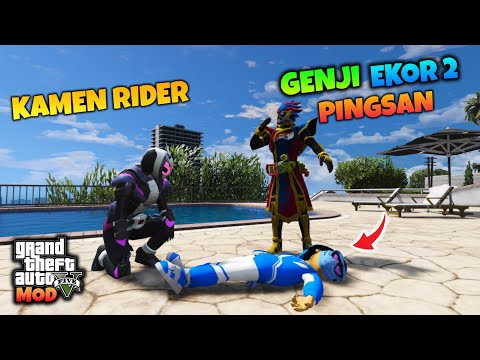 GENJI EKOR 2 PINGSAN KAMEN RIDER EX AID DAN ZIO PANIK - GTA 5 MOD ULTRAMAN UPIN IPIN