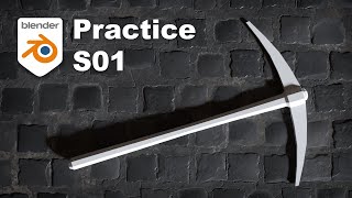 Blender 101 - Practice Session 1: Low poly pickaxe
