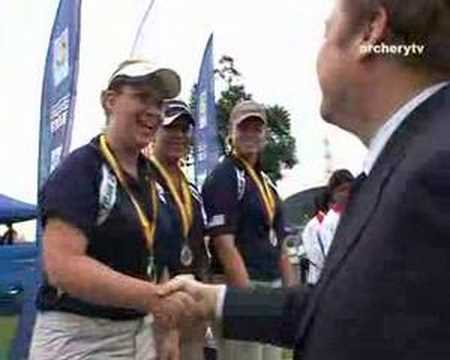 Compound women’s team podium | Shanghai 2006 Archery World Cup stage 4