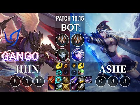 CGA Gango Jhin vs Ashe Bot - KR Patch 10.15