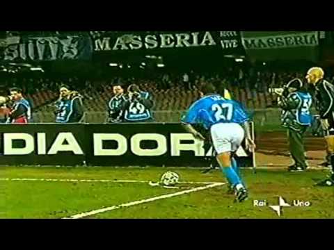 Serie A 2000-2001, day 12 Napoli - Parma 2-2 (Micoud, Pecchia, Milosevic, N.Amoruso)