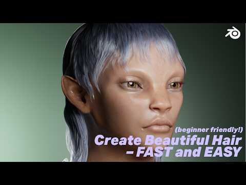 Create Realistic Hair in Blender, fast and easy! - For Beginners (Particle System)