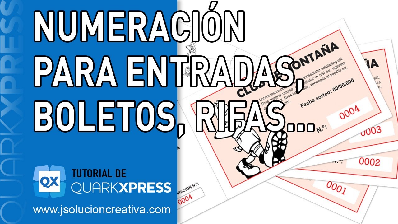 NUMERACIÓN CORRELATIVA automática en QuarkXPress para papeletas o entradas