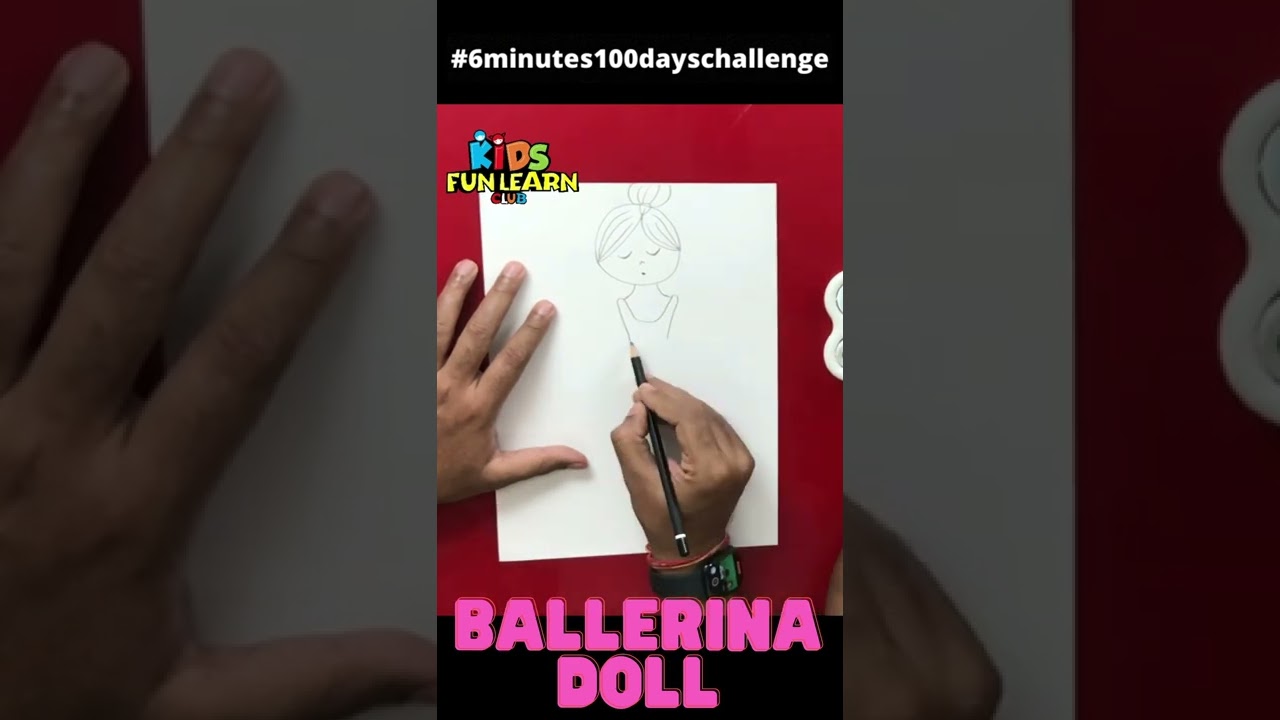 How to draw a Bellerina Doll for Kids