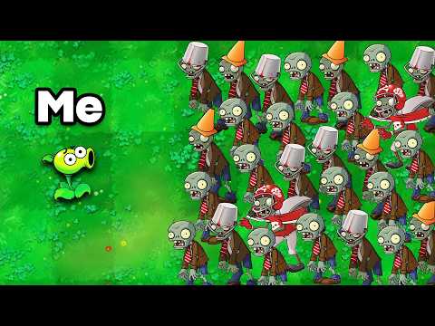 Using ONLY PEASHOOTERS in Plants vs. Zombies
