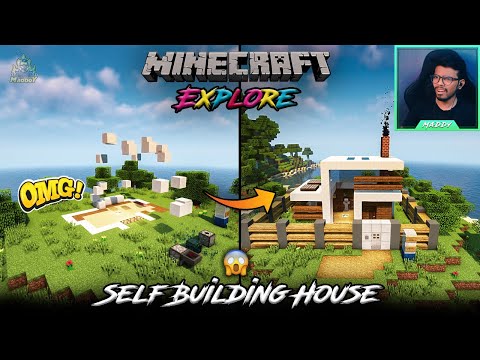 Maddy Telugu Gamer - Self Building House 😱 | Redstone Builds | Minecraft Explore | in Telugu | Maddy Telugu Gamer