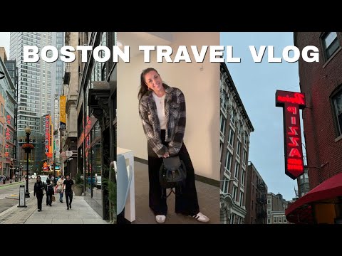 BOSTON TRAVEL VLOG | DAY 1 - checking into The Godfrey Hotel Boston, room tour, exploring Boston