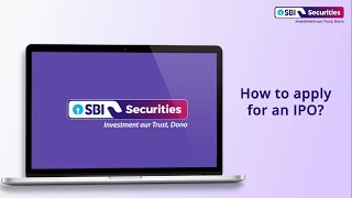 How to apply for an IPO through SBI Securities Web Trading Platform?