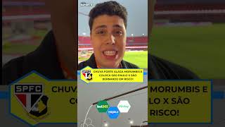 Temporal alaga gramado do Morumbi antes de São Paulo x São Bernardo