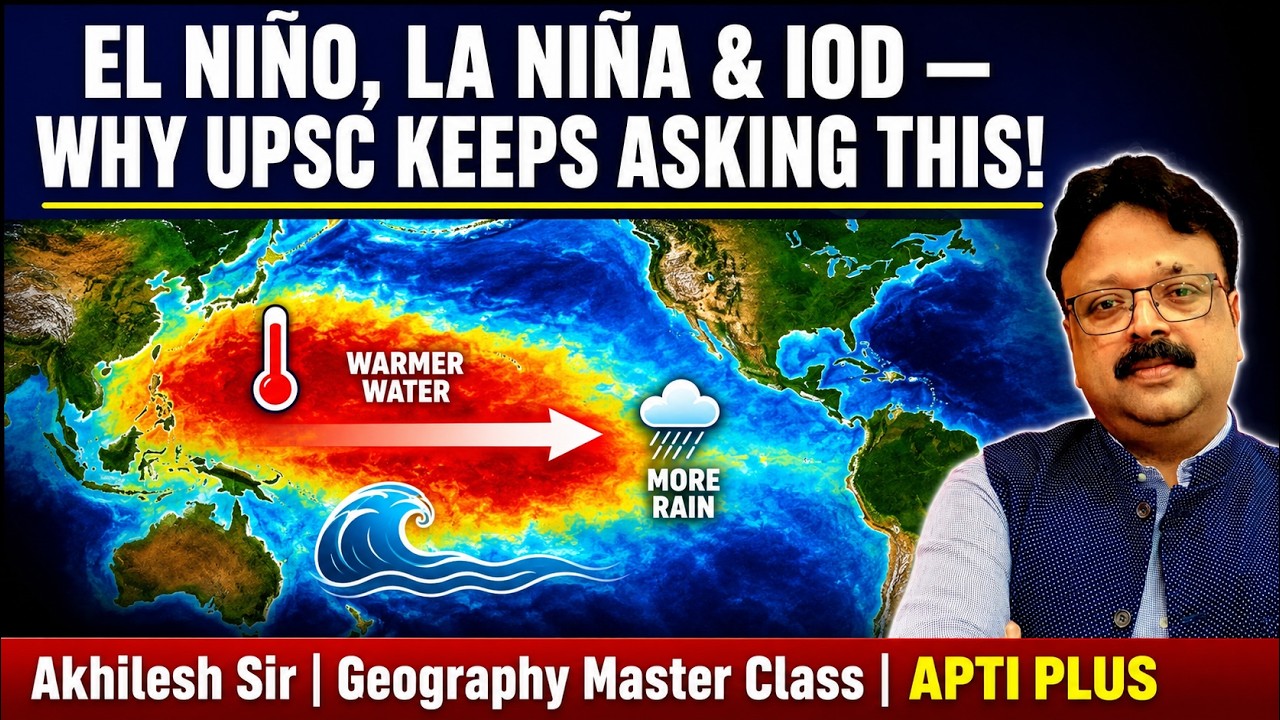 Why UPSC Keeps Asking This | Most Asked Climate Topics  El Niño, La Niña & IOD Explained | APTI PLUS